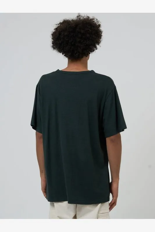 HEMP THRILLS EMBRO LIGHTWEIGHT MERCH FIT TEE - DEEP EMERALD