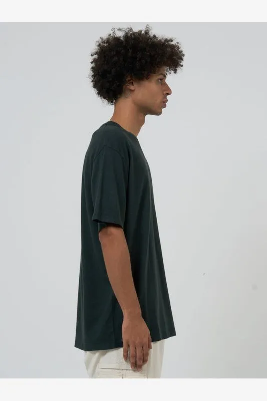 HEMP THRILLS EMBRO LIGHTWEIGHT MERCH FIT TEE - DEEP EMERALD