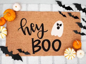 Hey Boo Coir Door Mat