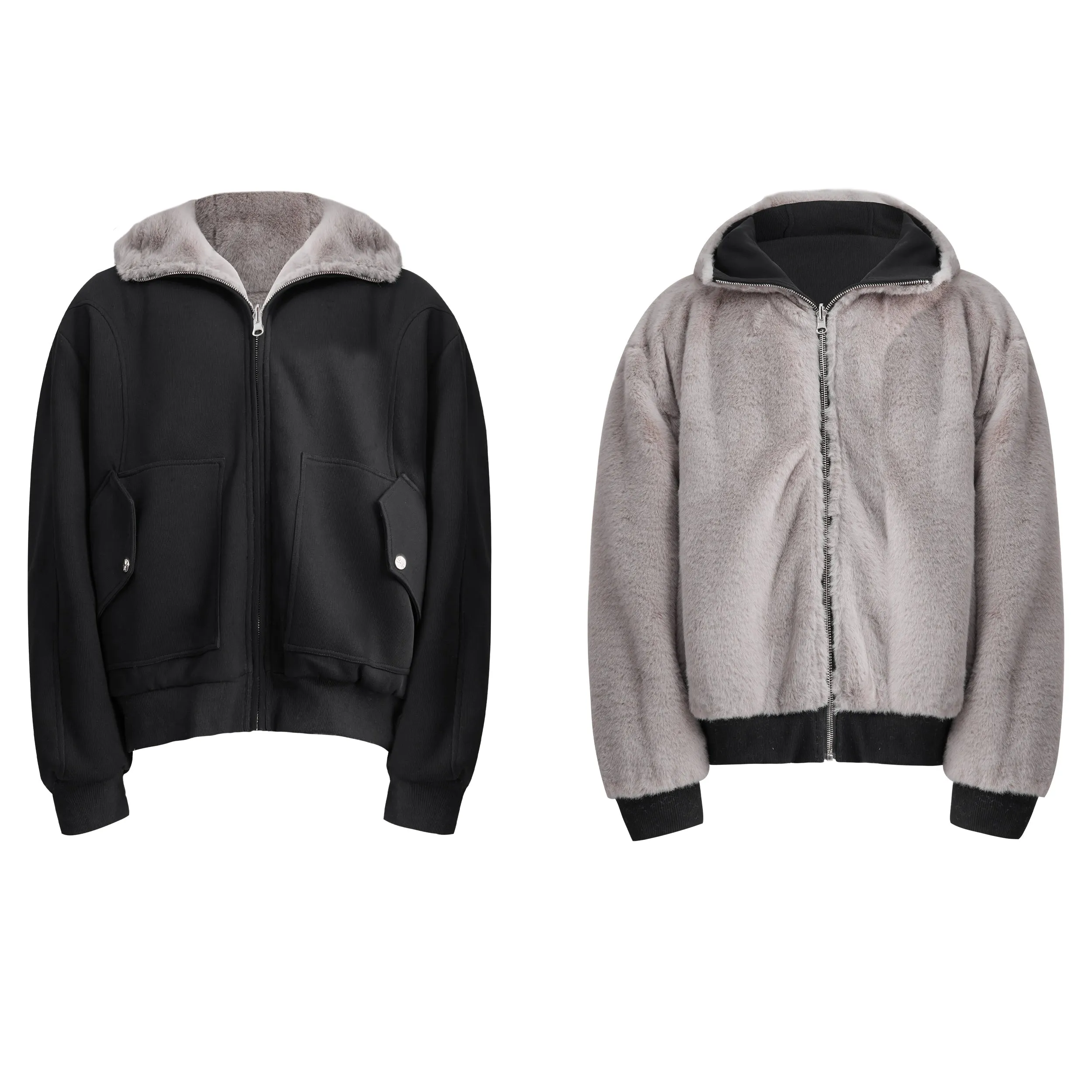 Hooded Insulated Jacket with Ear Design