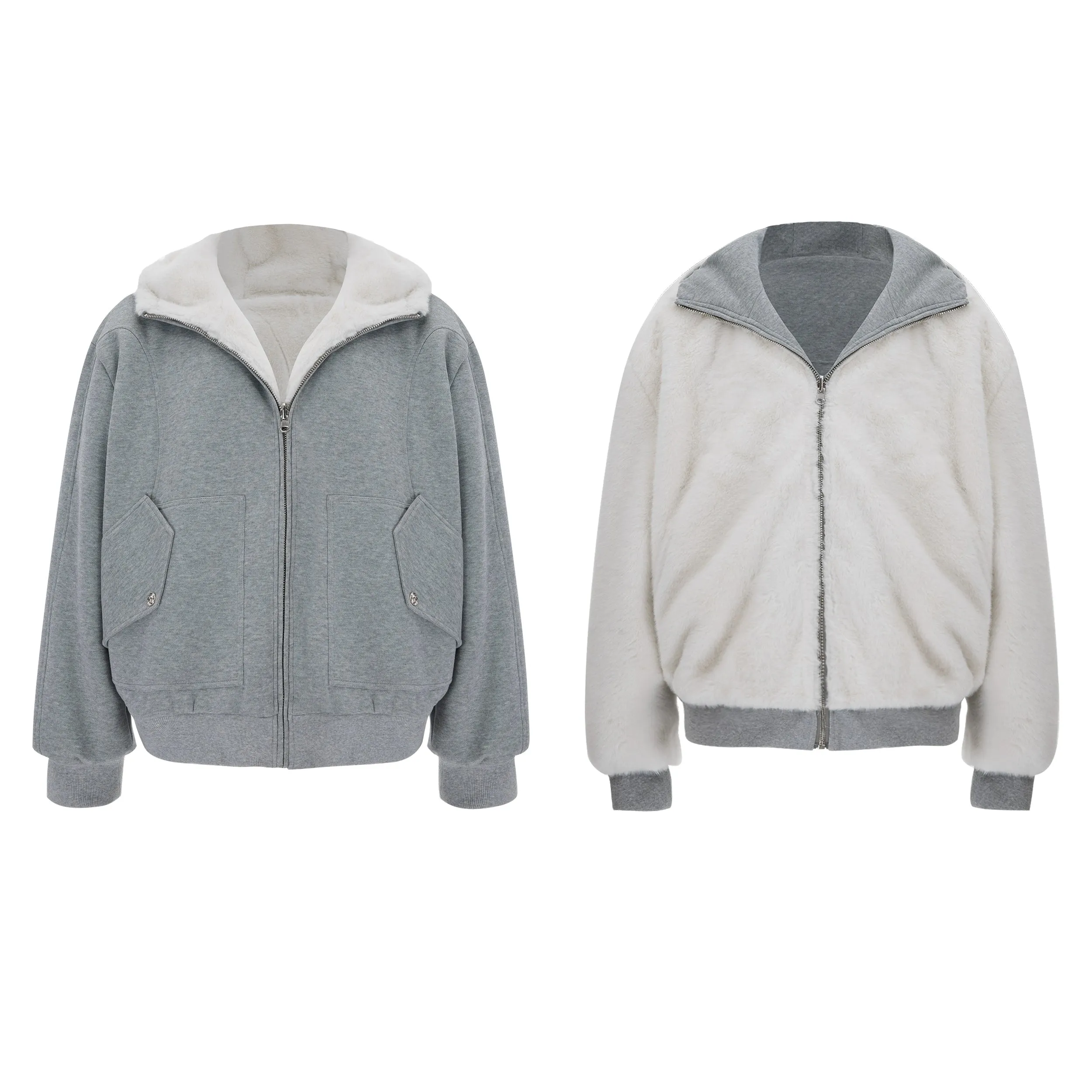 Hooded Insulated Jacket with Ear Design