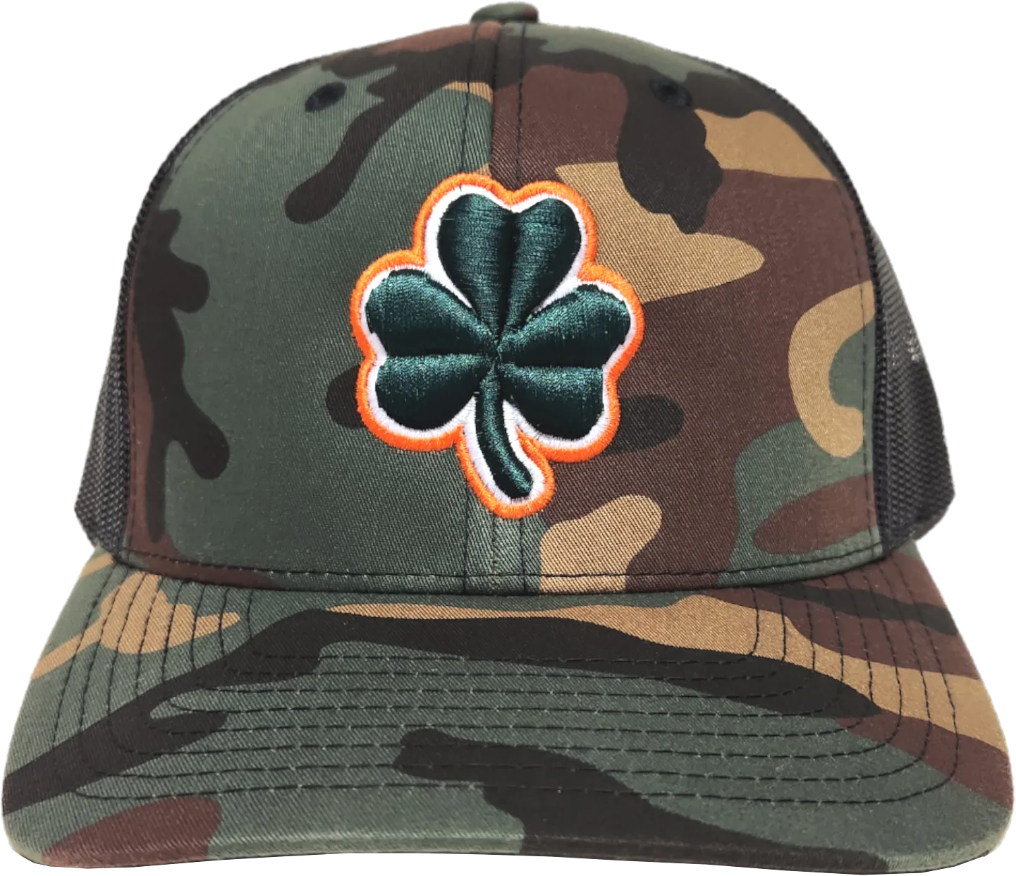 Irish Trucker Cap Essence Clover 2 Camo
