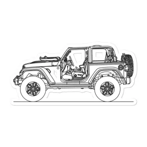 Jeep Wrangler JL Rubicon Silhouette Sticker