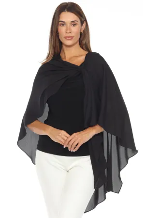Joseph Ribkoff Black Lightweight Georgette Poncho Cover-Up 243796