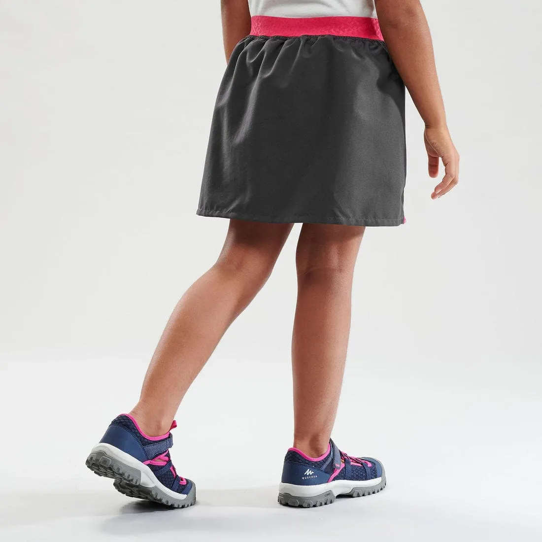 Jupe short de randonnée - MH100 grise et - enfant 7-15 ans
