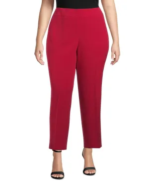 Kasper Womens Plus Size Stretch Crepe Slim-Leg Pants 10785910