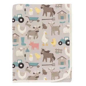 Kickee Pants Swaddling Blanket- Latte Morning on the Farm