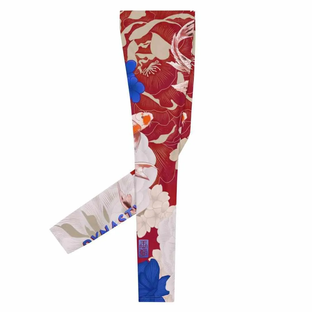 Koi Garden Grappling Spats (Blue / Red)