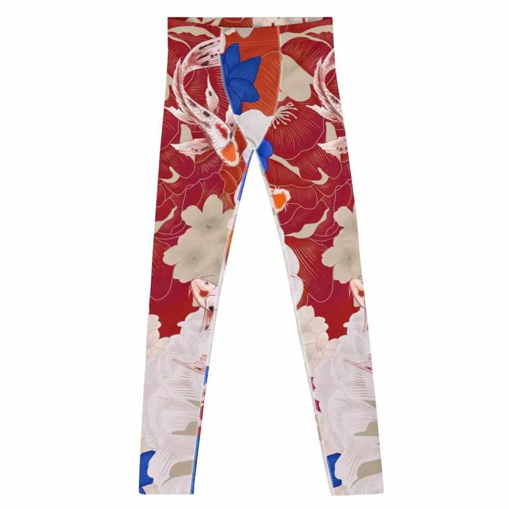 Koi Garden Grappling Spats (Blue / Red)