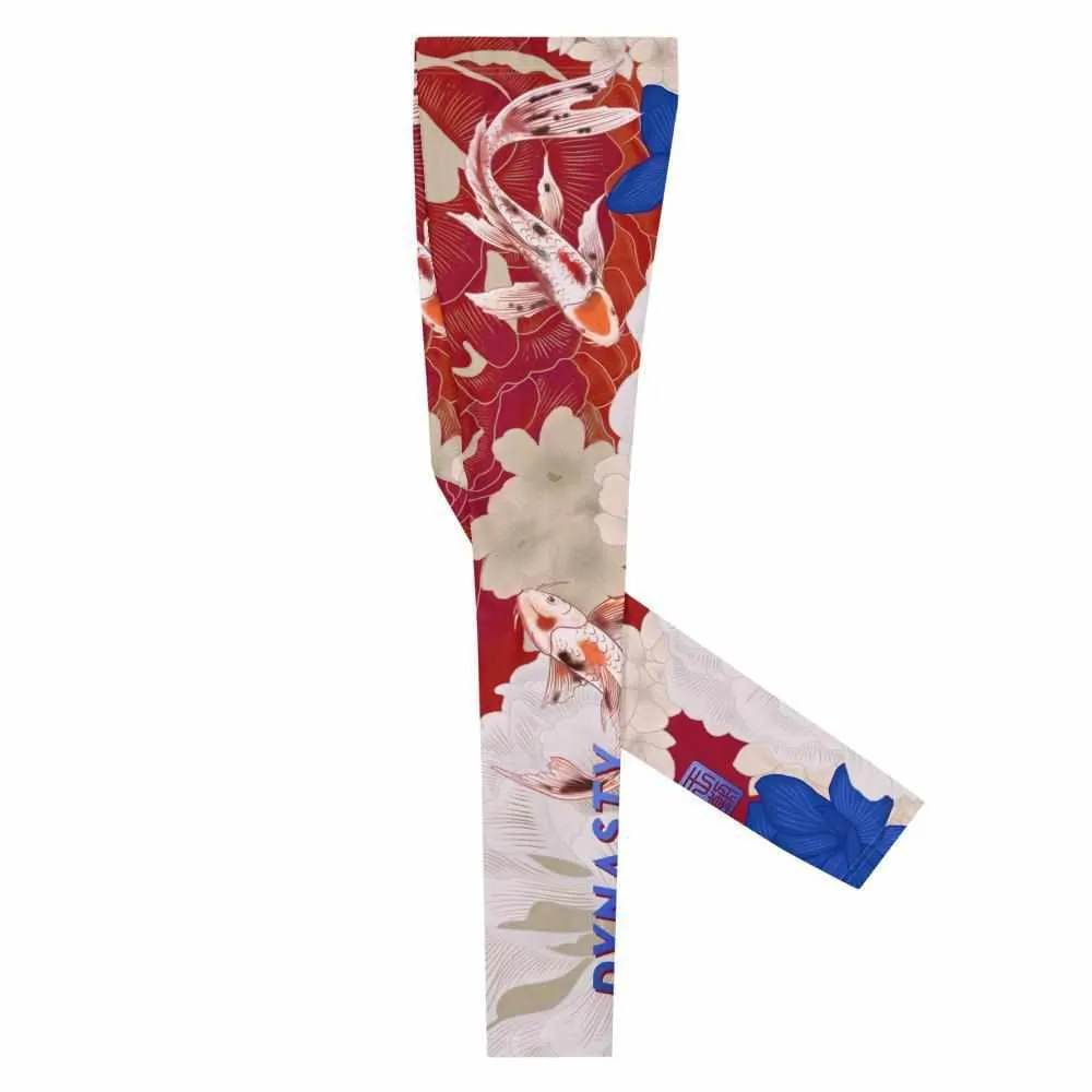 Koi Garden Grappling Spats (Blue / Red)