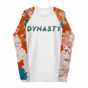 Koi Garden Rash Guard (Teal / Orange)