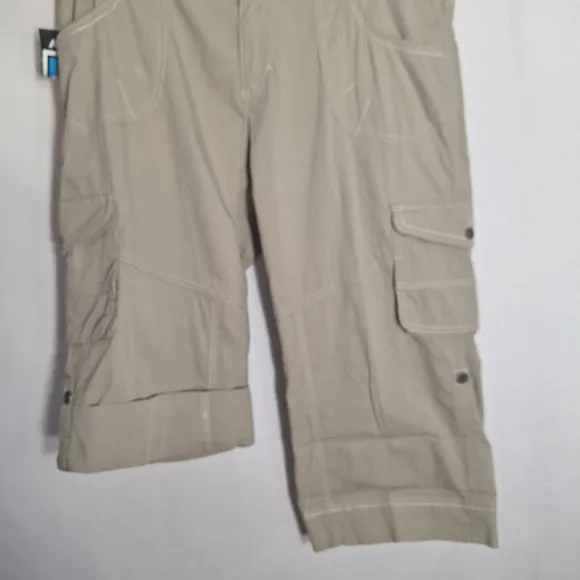 Kuhl Kurve Womens Kontra Activewear Capris &amp; Shorts Khaki 10 Hiking Outdoors
