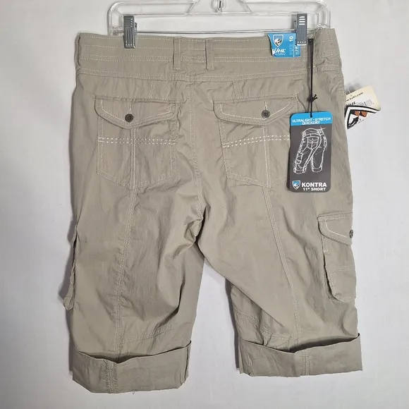 Kuhl Kurve Womens Kontra Activewear Capris &amp; Shorts Khaki 10 Hiking Outdoors