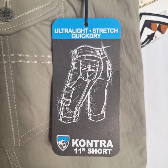 Kuhl Kurve Womens Kontra Activewear Capris &amp; Shorts Khaki 10 Hiking Outdoors