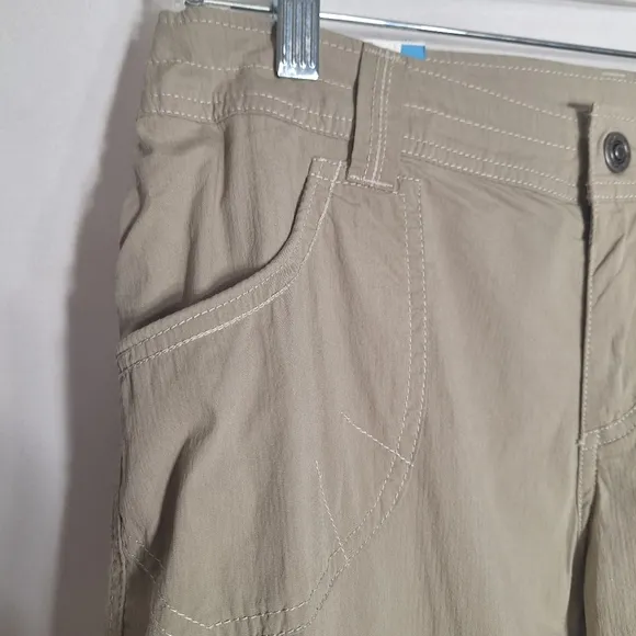 Kuhl Kurve Womens Kontra Activewear Capris &amp; Shorts Khaki 10 Hiking Outdoors
