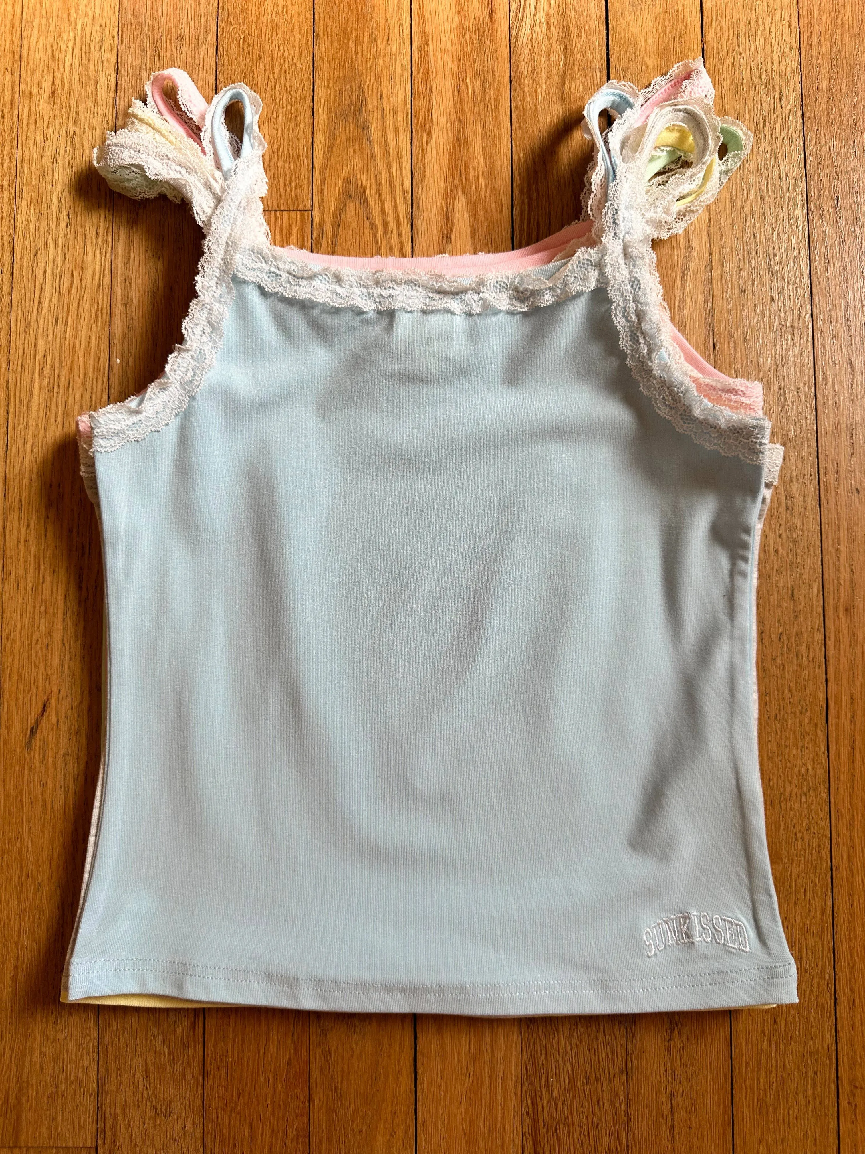 Lace Cami Sunkissed Tanktops: Yellow