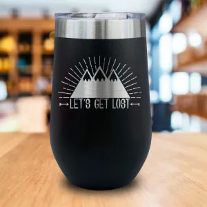 Let's Get Lost Mountain Engraved Wine Tumbler