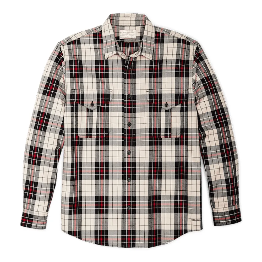Lightweight Alaskan Guide Shirt | Off White Black/Red Plaid