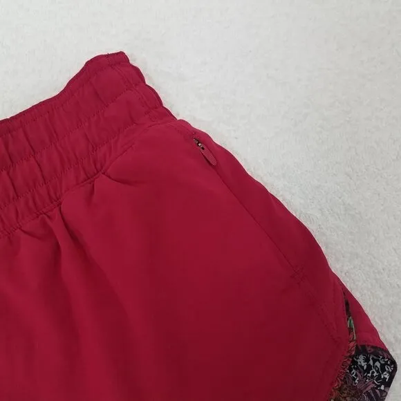 Like NEW Lululemon 4 Choose a Side 3&quot; Athletic Shorts Ruby Red / Zen Floral