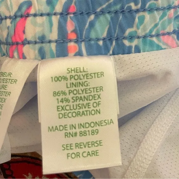 Lilly Pulitzer Ocean Trail Shorts Luxletic In Zanzibar Blue Fish Kiss Size XS
