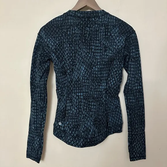 Lululemon Close to Crossing Long Sleeve JacquardTectonic Jacquard ShipmateBlack