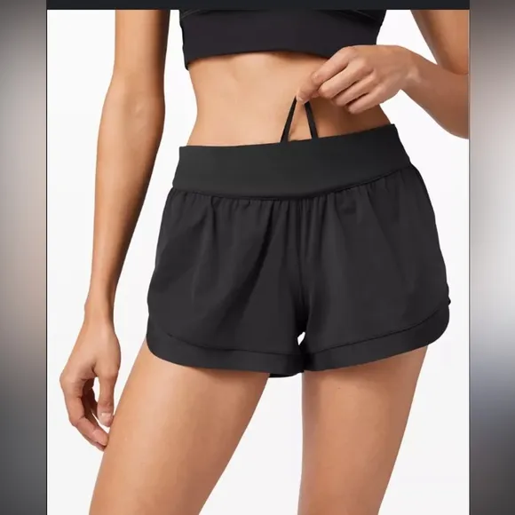 Lululemon- Like New- Lined Running Shorts 2.5” - Sz 12- BLACKOUT
