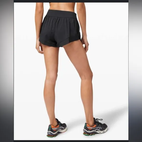 Lululemon- Like New- Lined Running Shorts 2.5” - Sz 12- BLACKOUT