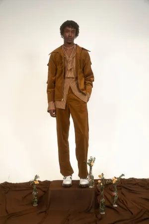 Lumber Pants - Brown Stretch Twill-Pre-Order