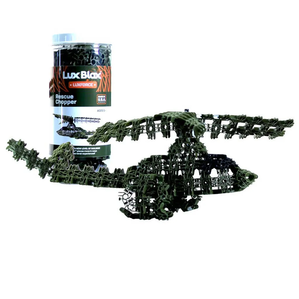 Lux Force Rescue Chopper Building Kit - Olive