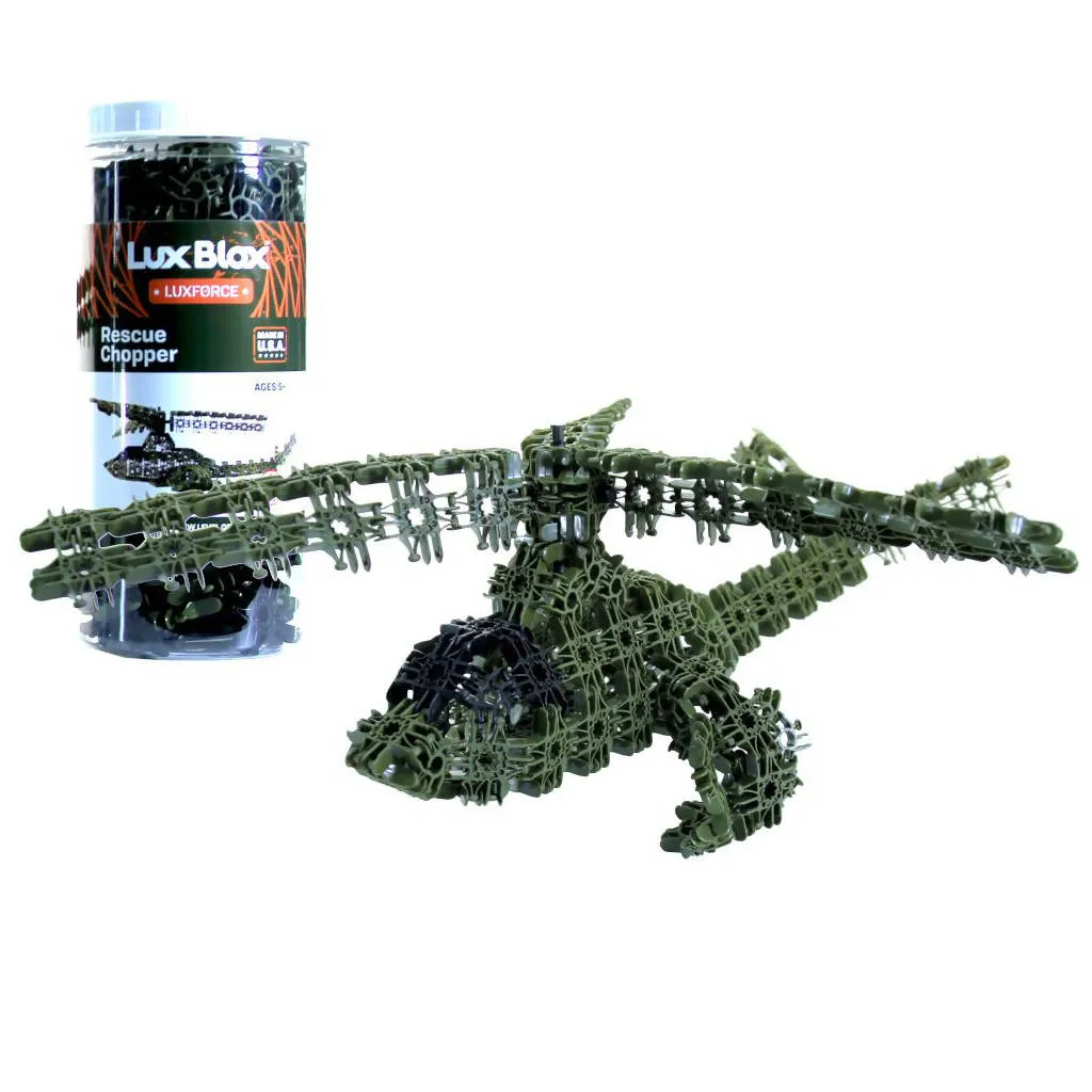 Lux Force Rescue Chopper Building Kit - Olive