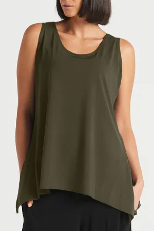 Matte Jersey Angular Border Tank