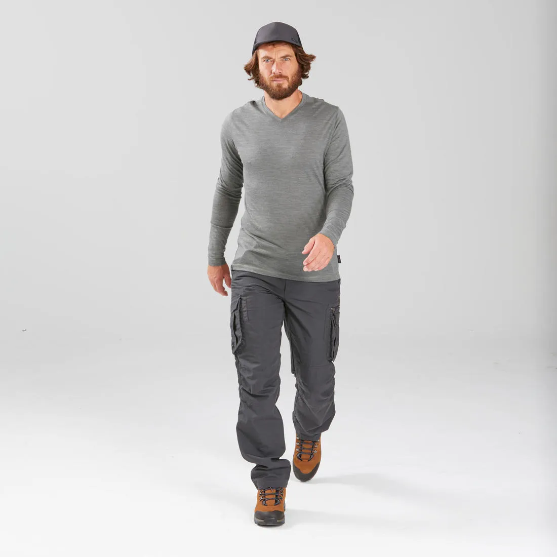 Men's Travel Trekking Cargo Trousers - TRAVEL 500