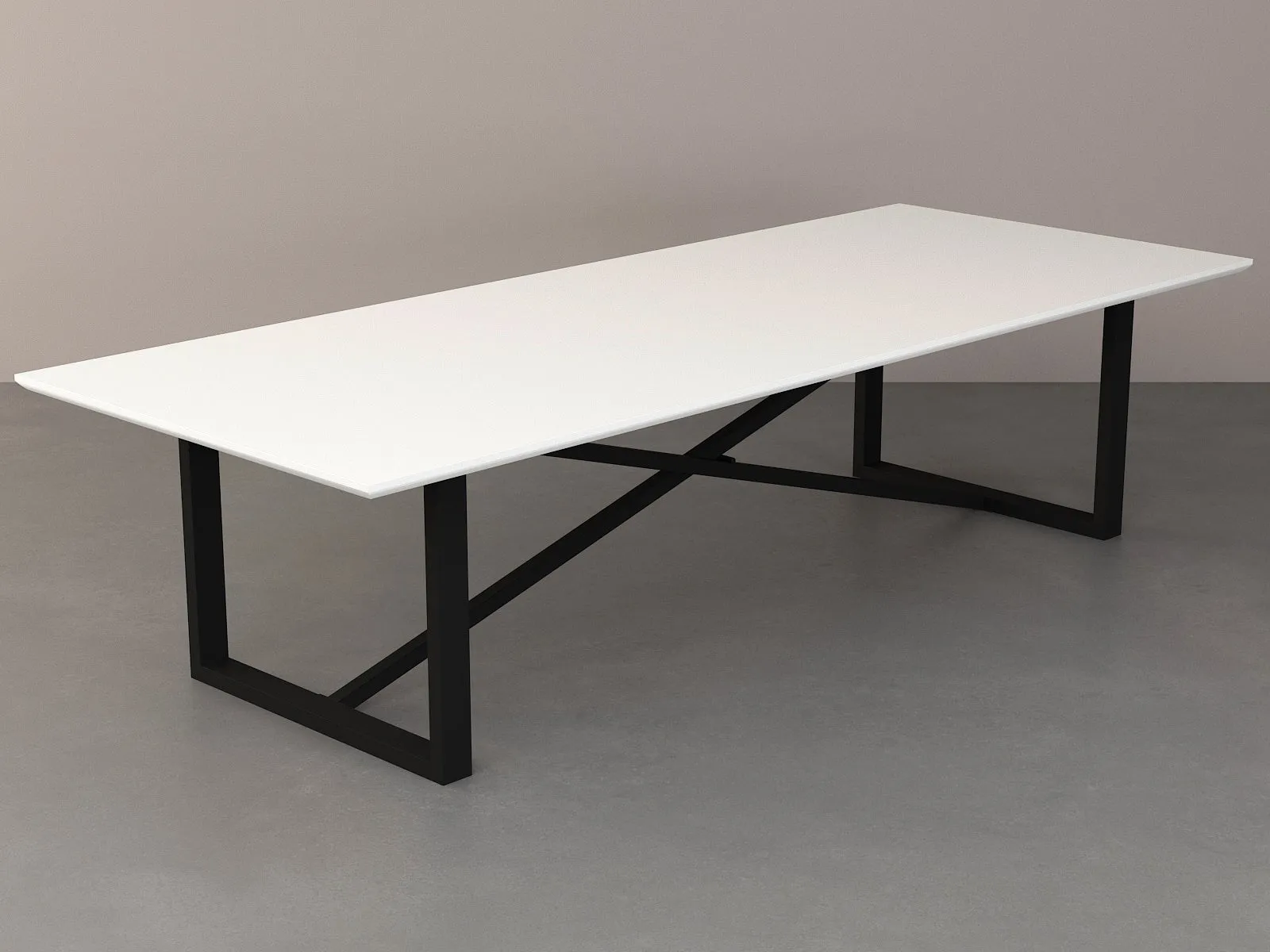 Modern Steel Farmhouse & Conference & Dining Cross X Table Base For 120 ''Tables