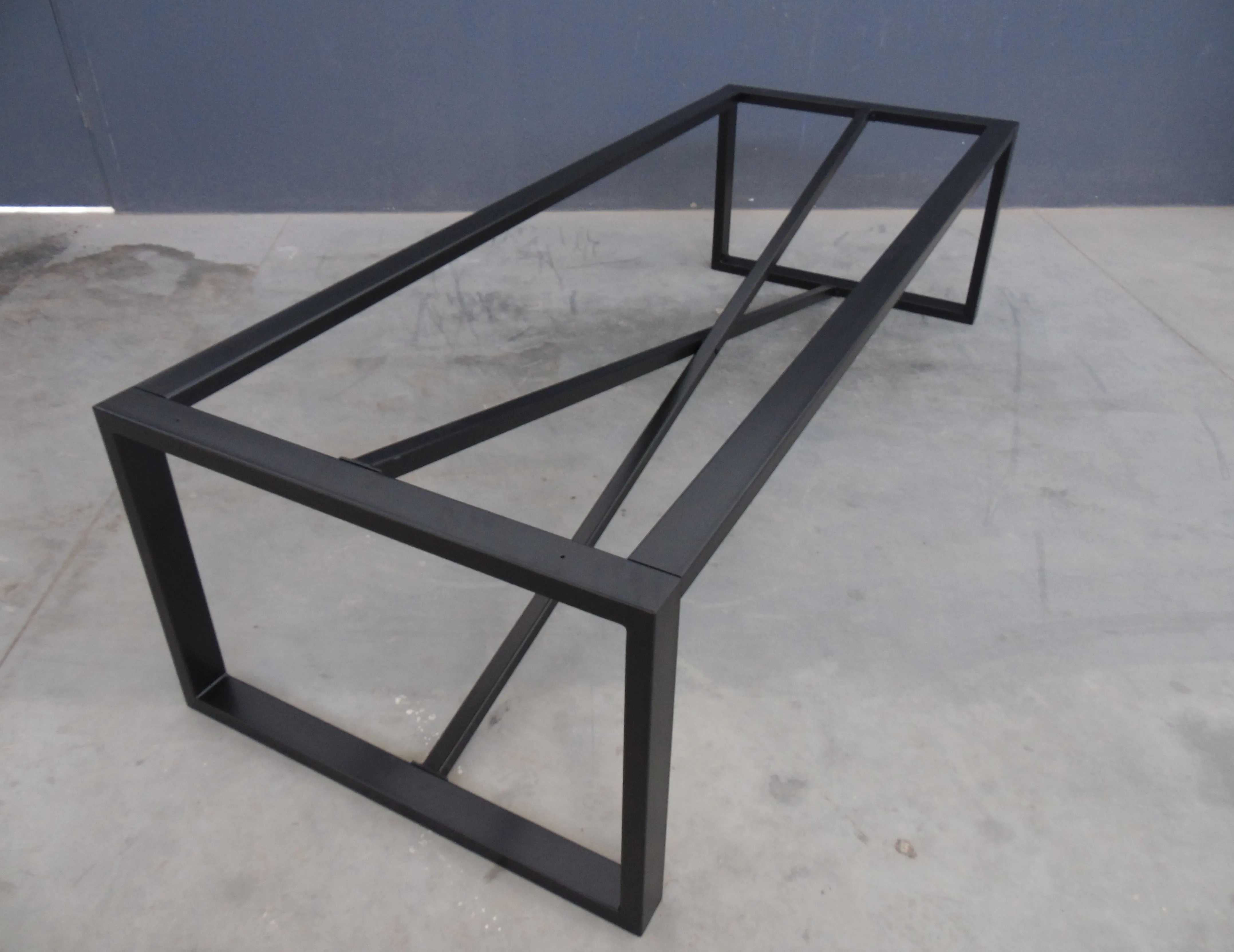 Modern Steel Farmhouse & Conference & Dining Cross X Table Base For 120 ''Tables