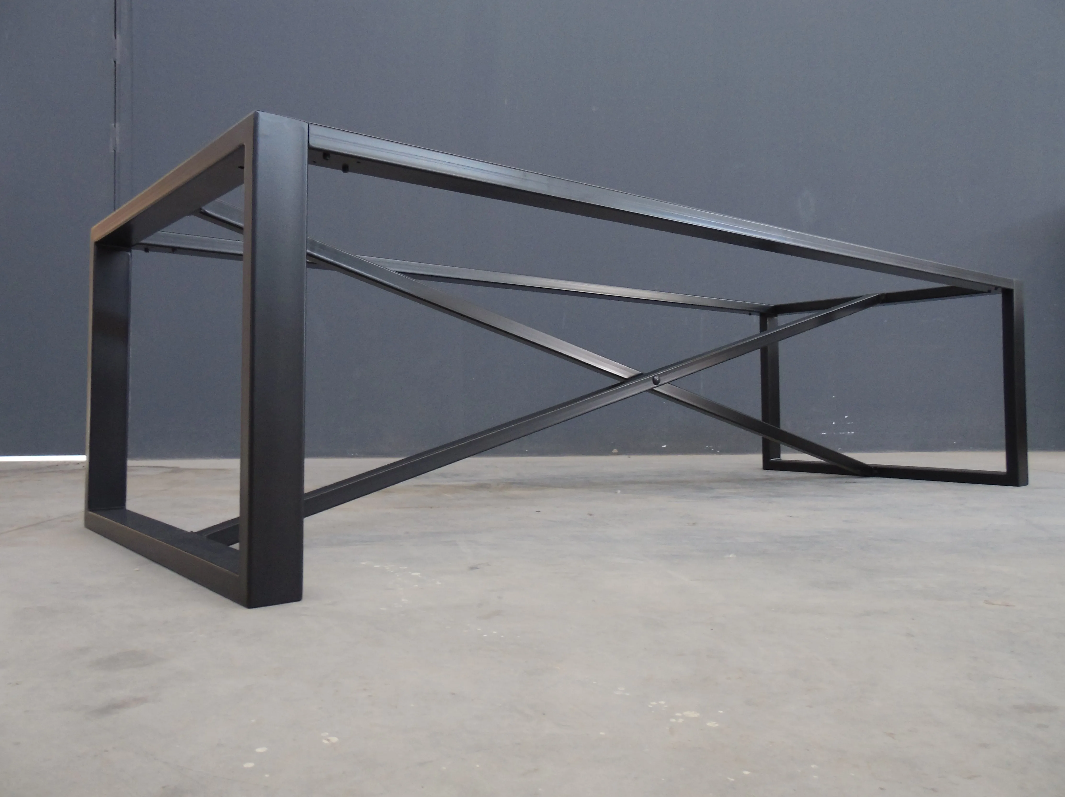 Modern Steel Farmhouse & Conference & Dining Cross X Table Base For 120 ''Tables