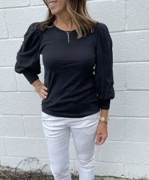 NATION LTD Loren Smocked Tee