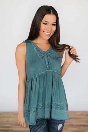Need Your Love Tank Top - Deep Teal