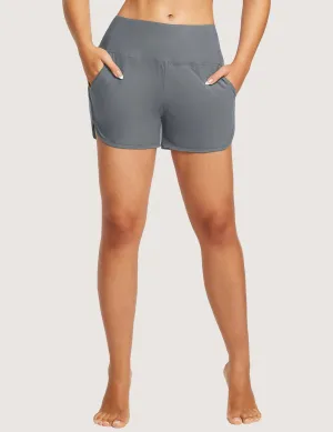 New Baleaf Flyleaf 3" UPF50  High-Rise Swim Shorts in smoked pearl, Sz M