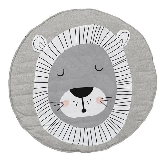 Newborn Infant Crawling Pad with Animal Print - Pegasus, Hare, Sheep, Bear, Lion, Koala, Fawn, Wolf