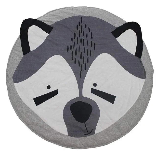 Newborn Infant Crawling Pad with Animal Print - Pegasus, Hare, Sheep, Bear, Lion, Koala, Fawn, Wolf