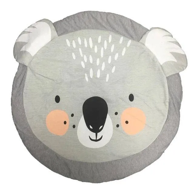 Newborn Infant Crawling Pad with Animal Print - Pegasus, Hare, Sheep, Bear, Lion, Koala, Fawn, Wolf