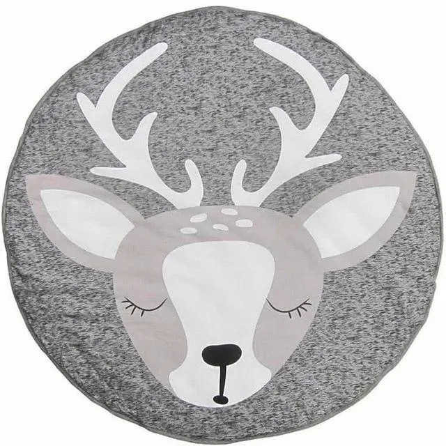 Newborn Infant Crawling Pad with Animal Print - Pegasus, Hare, Sheep, Bear, Lion, Koala, Fawn, Wolf