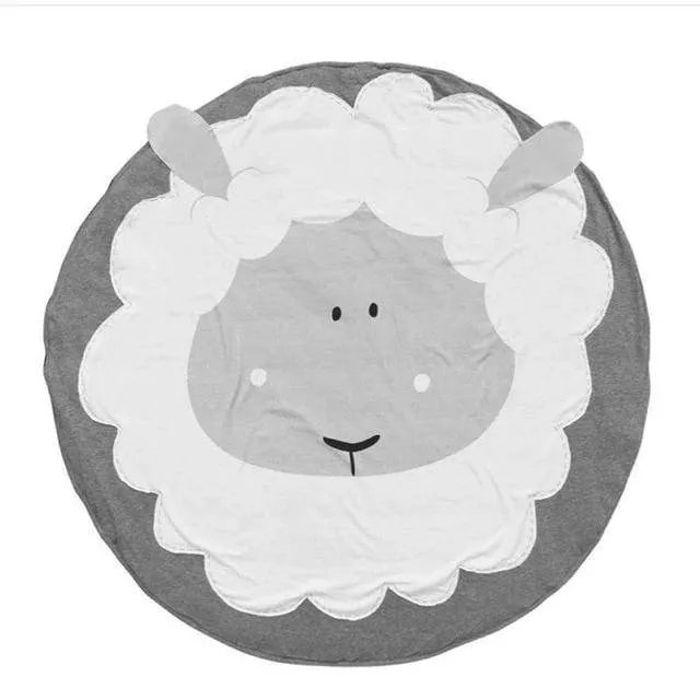 Newborn Infant Crawling Pad with Animal Print - Pegasus, Hare, Sheep, Bear, Lion, Koala, Fawn, Wolf