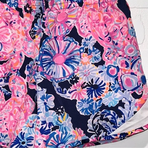 NWT Lilly Pulitzer Luxletic Ocean Trail Shorts In Turtle Amazement