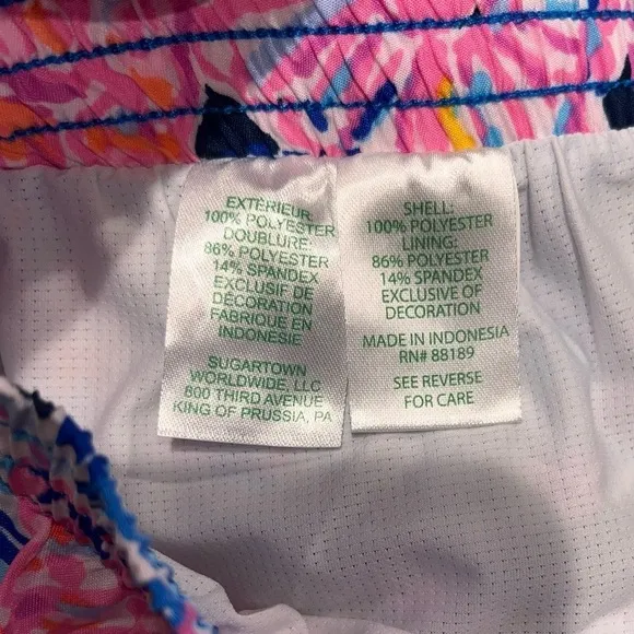 NWT Lilly Pulitzer Luxletic Ocean Trail Shorts In Turtle Amazement