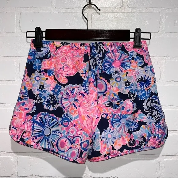NWT Lilly Pulitzer Luxletic Ocean Trail Shorts In Turtle Amazement