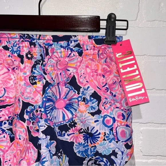 NWT Lilly Pulitzer Luxletic Ocean Trail Shorts In Turtle Amazement