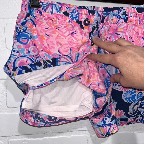 NWT Lilly Pulitzer Luxletic Ocean Trail Shorts In Turtle Amazement