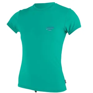 O'Neill Girls Premium Skins Short Sleeved Sun Shirt -Baltic Green