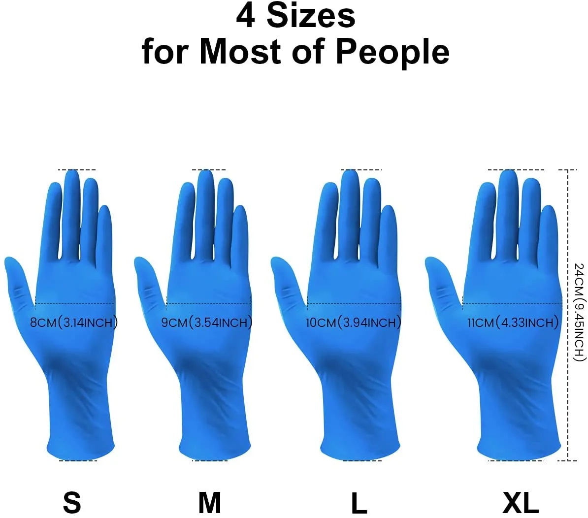 Only EST Vinyl Disposable Gloves - Powder Free - Blue